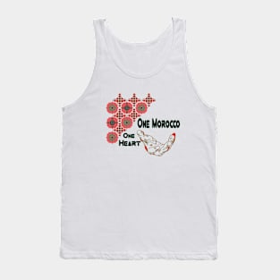 One Morocco One Heart Support Morocan Flag Tank Top